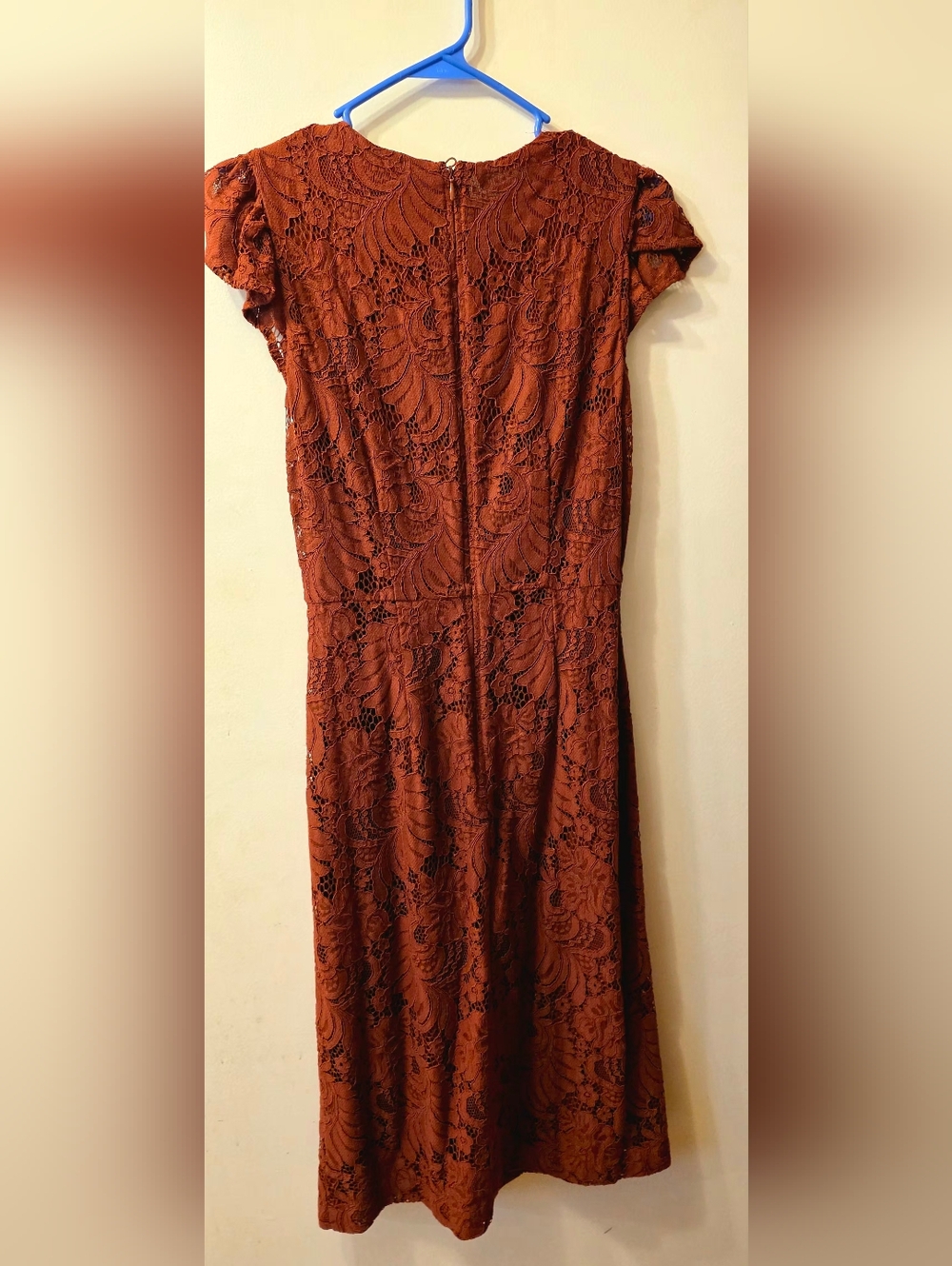 H&M Rust Lace Strapless Dress